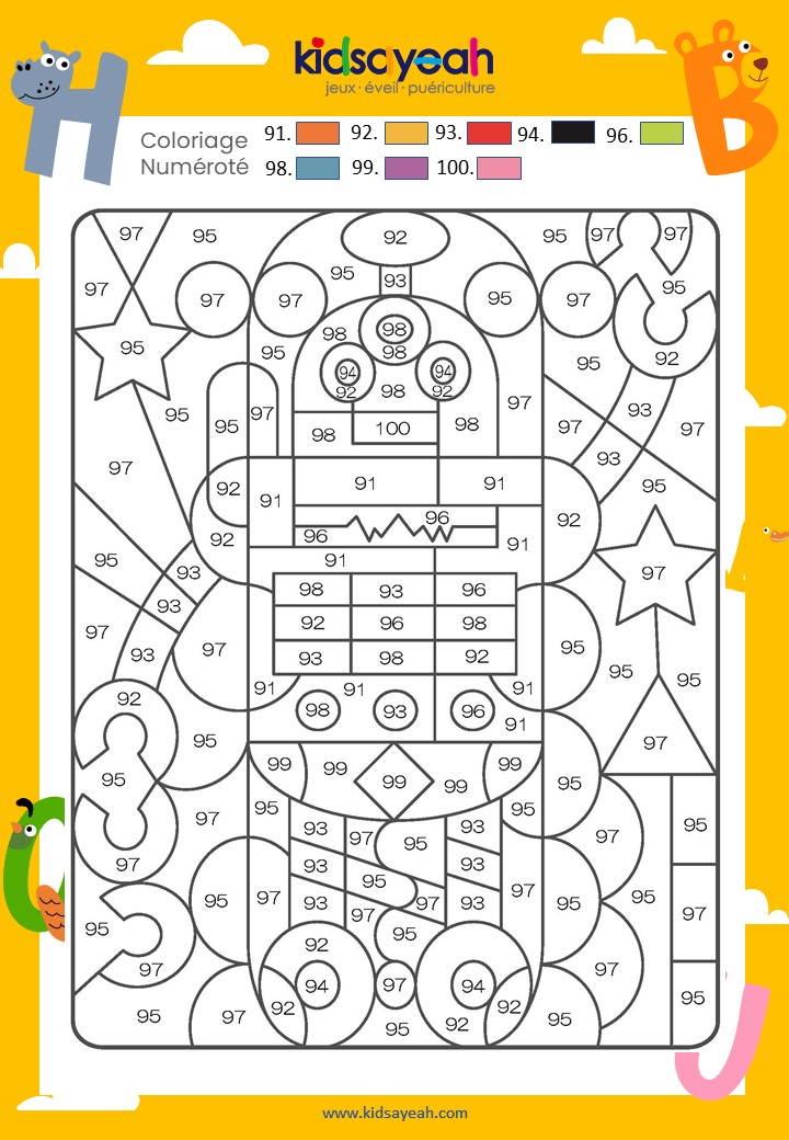 Coloriage Num rot Pour Enfant 100 Ludique T l charger Kidsayeah Coloriage Num rot Pour Enfant 100 Ludique T l charger Kidsayeah