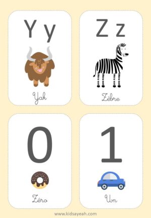 Cartes d’apprentissage de l’alphabet et des chiffres - 7