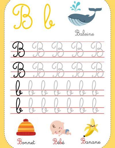 apprendre à écrire la lettre B