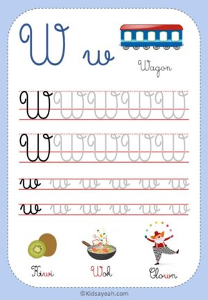 apprendre à écrire la lettre W