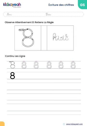 Apprendre à écrire les chiffres