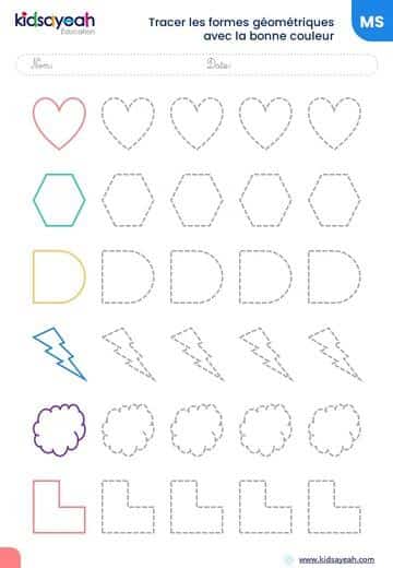 Tracer les formes géométriques avec la bonne couleur