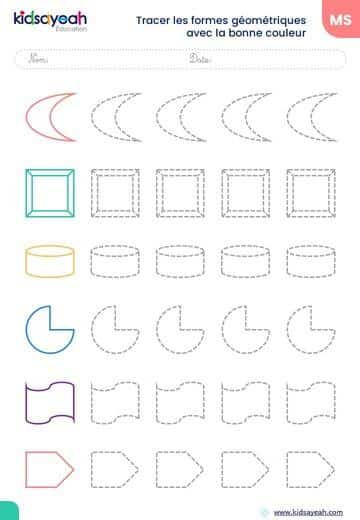 Tracer les formes géométriques avec la bonne couleur