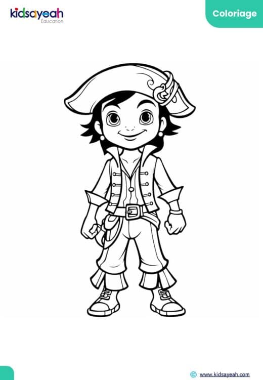coloriage pirate garçon - coloriage de pirate