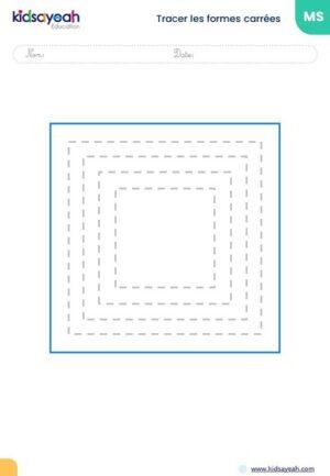 graphisme ms tracer les carrés du grand au petit
