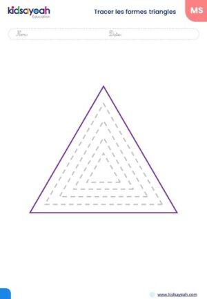graphisme ms tracer les triangles du grand au petit