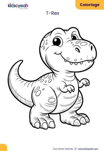 coloriage dinosaure T_rex_1