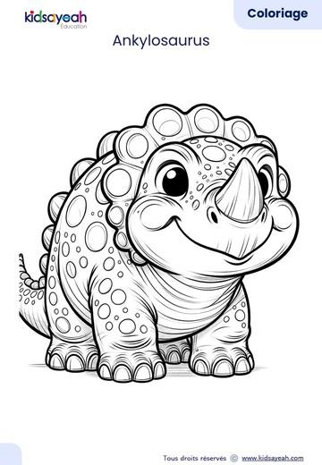 coloriage dinosaure_Ankylosaurus