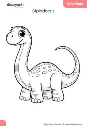 coloriage dinosaure_Diplodocus