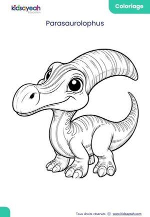 coloriage dinosaure_Parasaurolophus