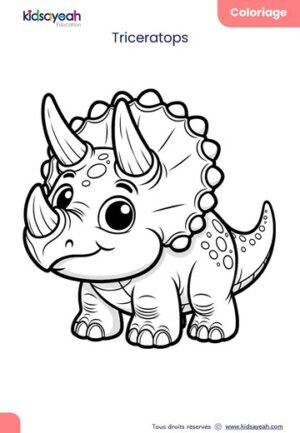 coloriage dinosaure_Triceratops