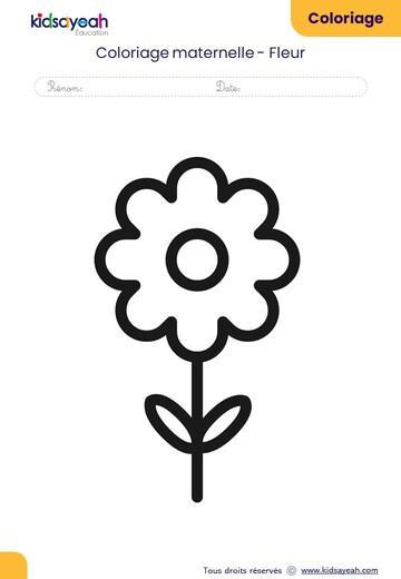 coloriage maternelle à imprimer - Fleur