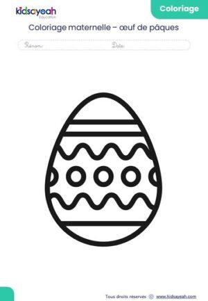 œuf de pâques dessin à imprimer