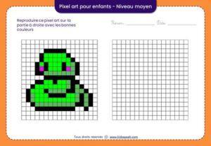 pixel art facile pour enfants-serpent