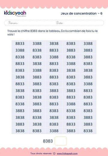Trouvez le chiffre 8383