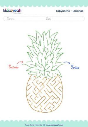 Labyrinthe ananas pour enfants