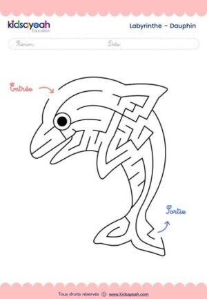Labyrinthe dauphin pour enfants