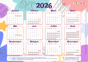 Calendrier 2026 pour enfants