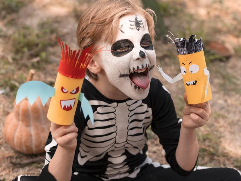 enfant maquillé pour halloween