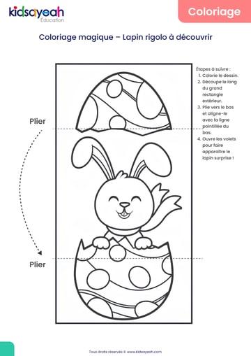 Coloriage magique – Lapin rigolo à découvrir-min