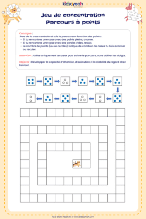 jeu de concentration maternelle