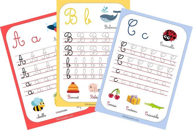 les fiches pour apprendre à écrire en cursive - GS et CP
