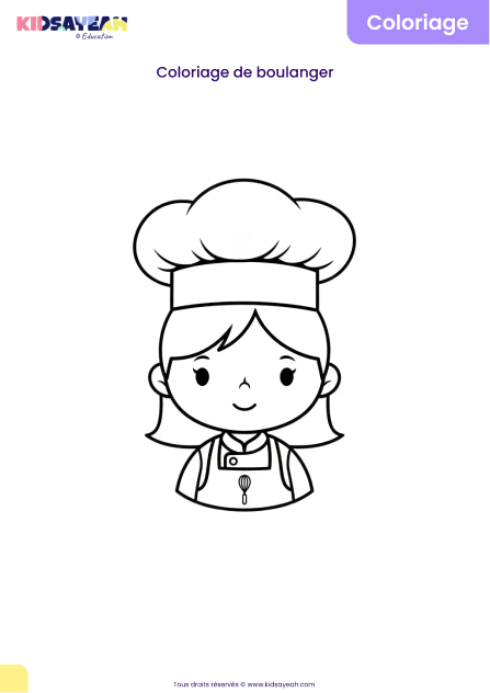 Coloriage de boulanger à imprimer