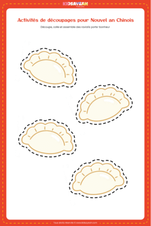 découpage raviolis chinois enfant