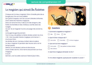 Lecture et compréhension CP
