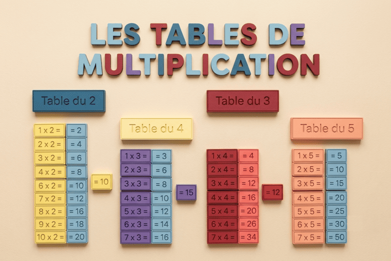 apprendre les tables de multiplication apprendre les tables de multiplication