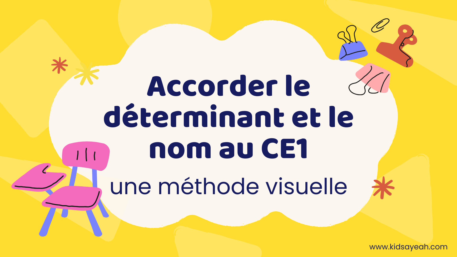 Accorder le déterminant et le nom au CE1 – une méthode visuelle Accorder le déterminant et le nom au CE1 : une méthode visuelle