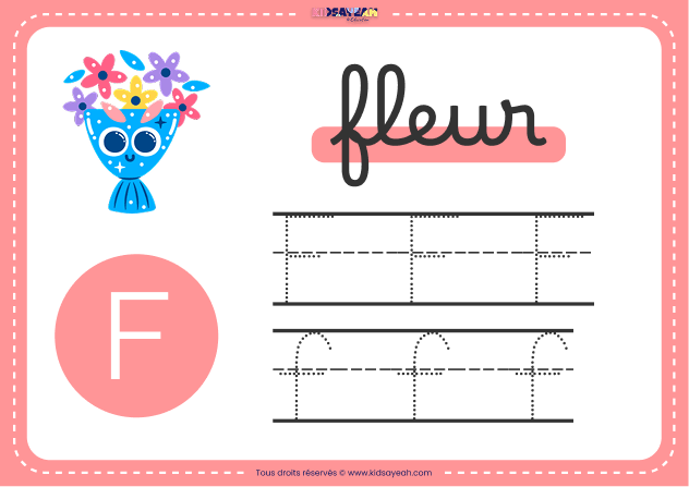 carte alphabet maternelle lettre F à imprimer