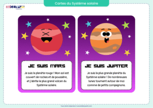 cartes de Mars et de Jupiter à imprimer