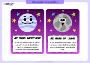 cartes de Neptune et de la Lune à imprimer