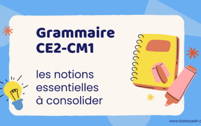 Grammaire CE2-CM1 : les notions essentielles à consolider