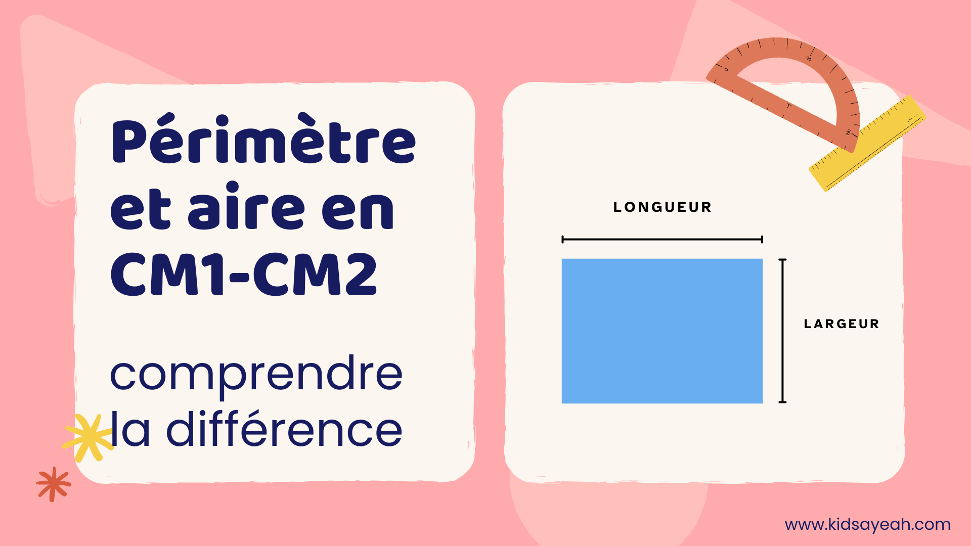 Périmètre et aire en CM1-CM2 – comprendre la différence (1) Périmètre et aire en CM1-CM2 - comprendre la différence