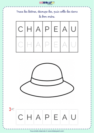 Apprendre à écrire CHAPEAU – Maternelle GS