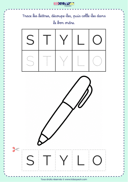 Apprendre à écrire STYLO – Maternelle