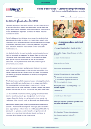 comprendre l’implicite en CM1 avec un dessin mystérieux