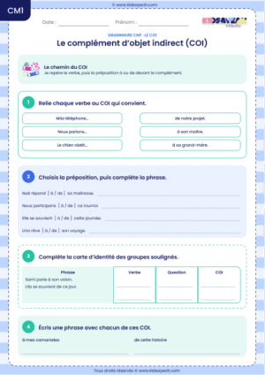 exercices sur le COI en CM1