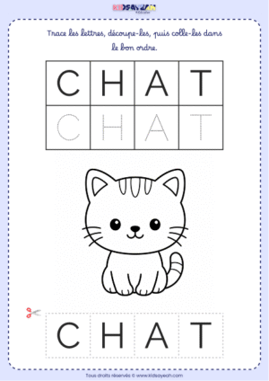 Fiche écriture CHAT – PS maternelle