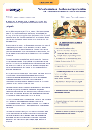Katsumi Komagata et les livres en papier lecture CM1