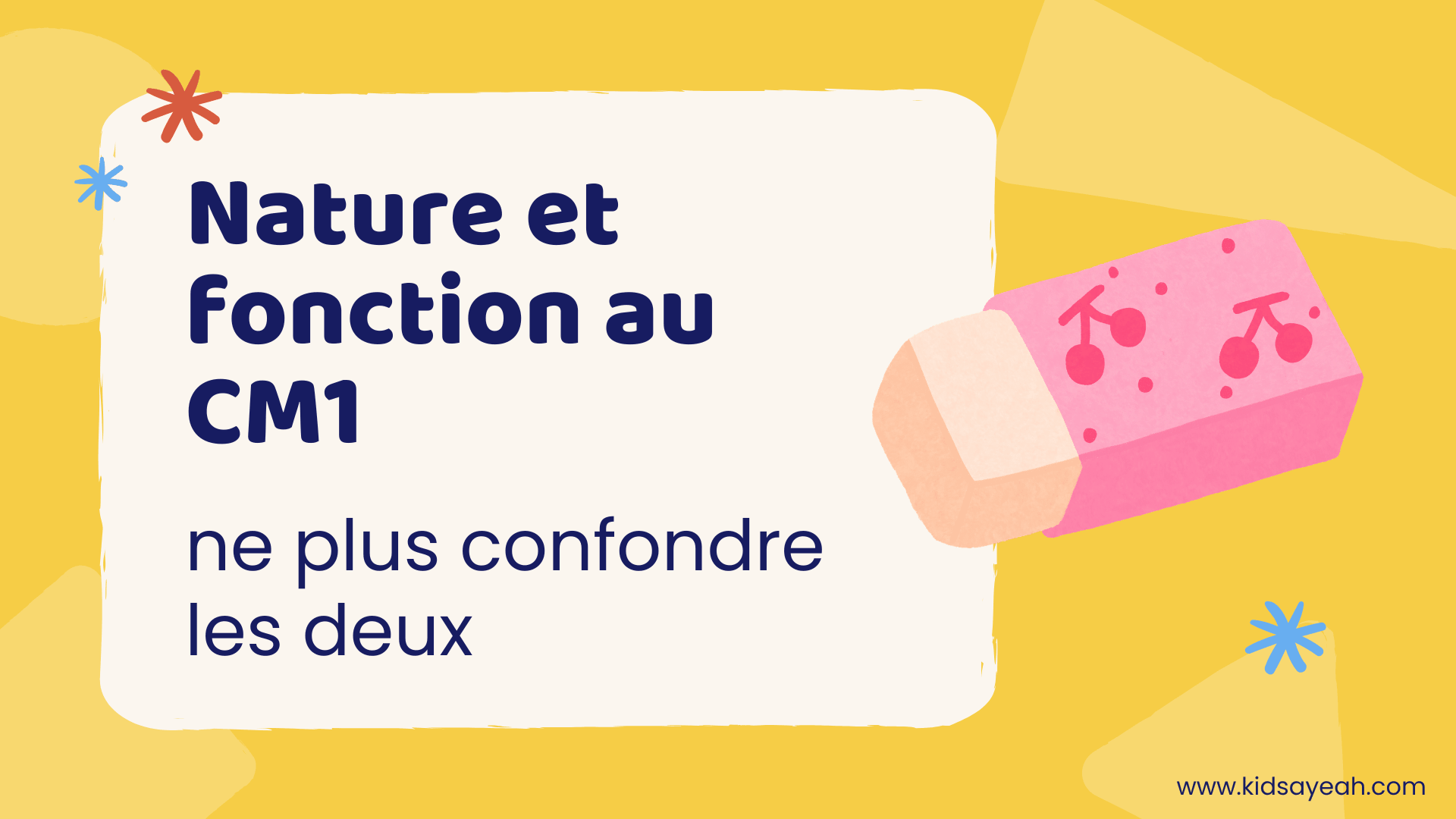 Nature et fonction au CM1 – ne plus confondre les deux (1) Nature et fonction au CM1 : ne plus confondre les deux