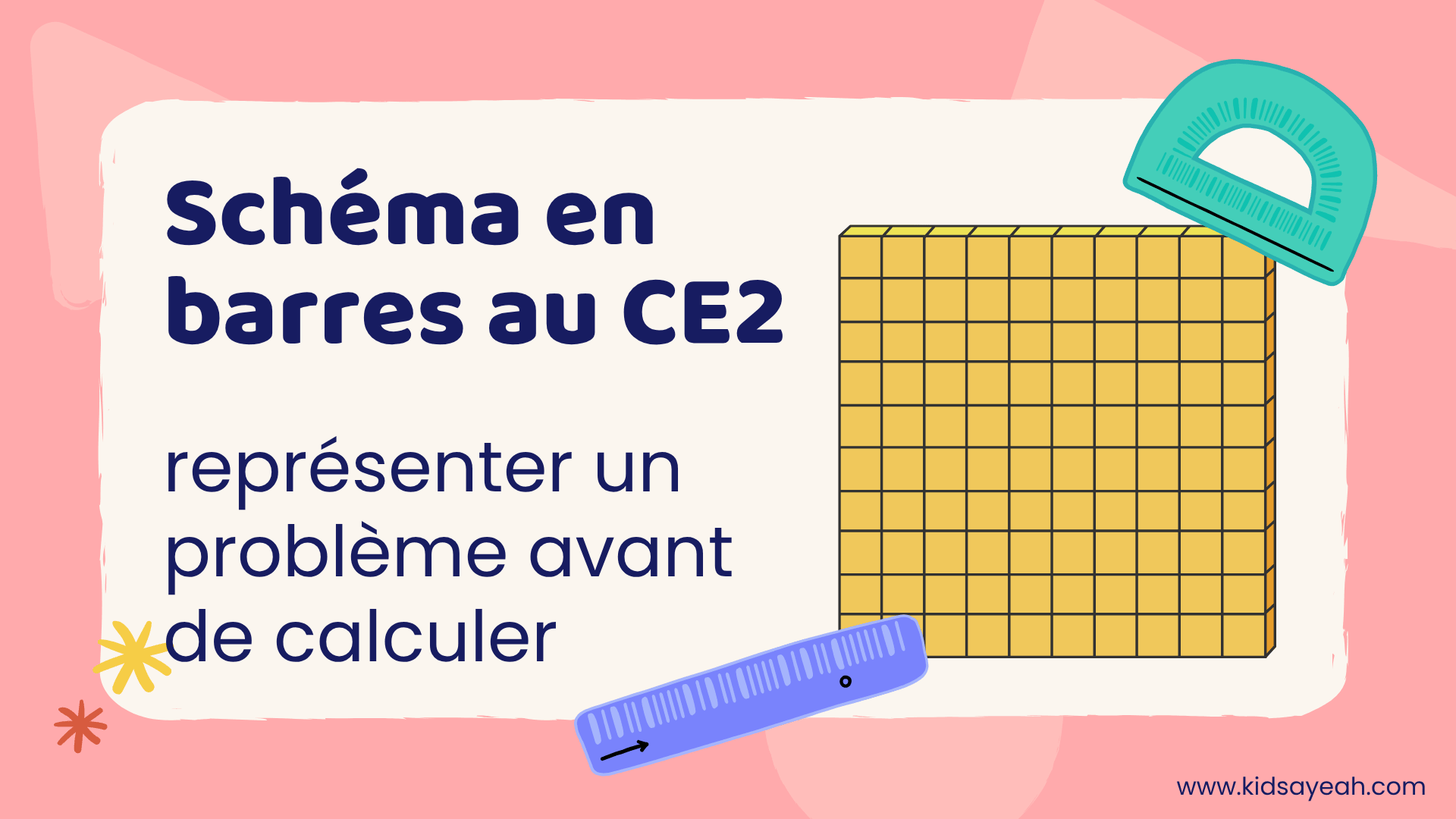 Schéma en barres au CE2 - représenter un problème avant de calculer