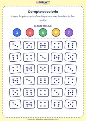 activité constellations du dé 3 à 7