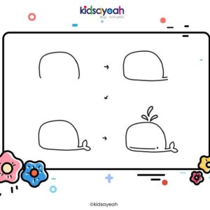 dessin pas à pas baleine pour enfant