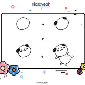 dessin pas à pas chien assis pour enfant