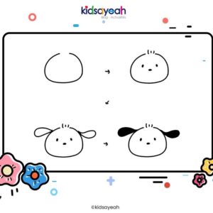 dessin pas à pas chien pour enfant