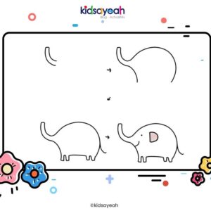 dessin pas à pas éléphant pour enfant