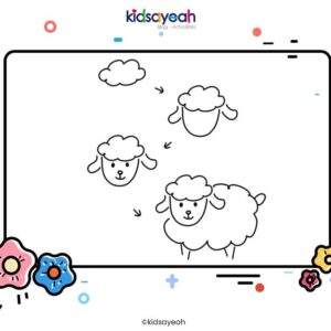 dessin pas à pas mouton pour enfant
